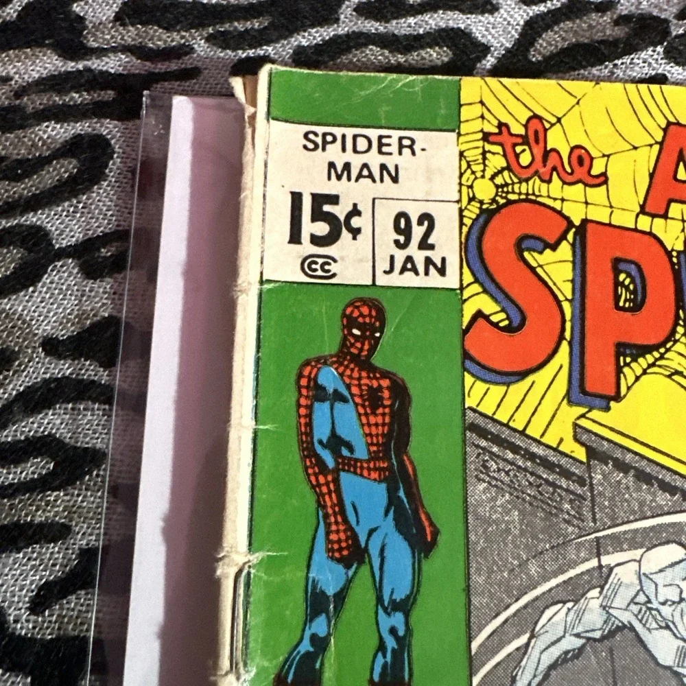 Marvel Comics Amazing Spider-Man #92  JAN - Bronze Age Spider-Man Iceman!